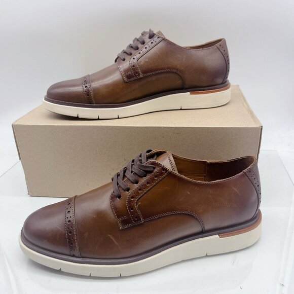 Allen Edmonds CALEB Leather HYBRID LACE-UP Derby Sneaker Mahogany Mens US 8.5 - Picture 3 of 13